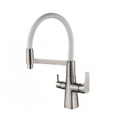 Смеситель Zorg Steel Hammer SH 818-8 SATIN для кухонной мойки, сатин