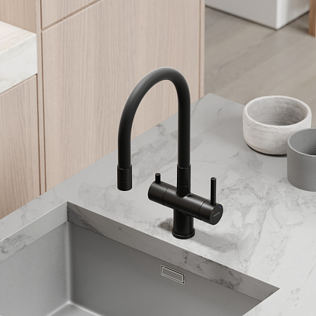 Смеситель для кухонной мойки Sancos Lucia SC4004MB черный матовый