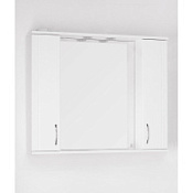 Шкаф-зеркало Style Line Панда 100x83 с подсветкой, белый