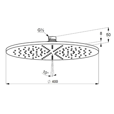 Верхний душ Kludi A-QA 64340N0-00 золото брашированное