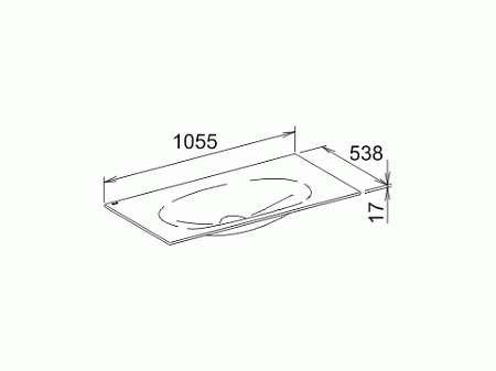Мебельная раковина Keuco Edition 11 105 см