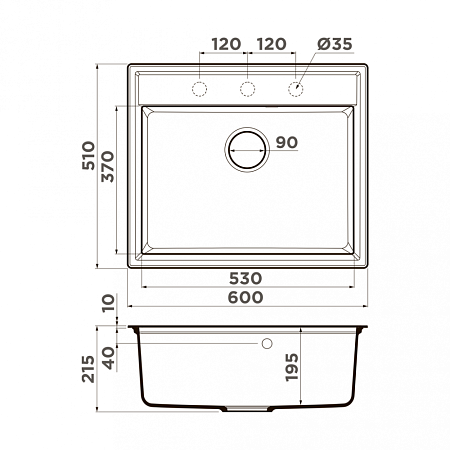 Кухонная мойка Omoikiri Daisen 60-BE 60х51 ваниль