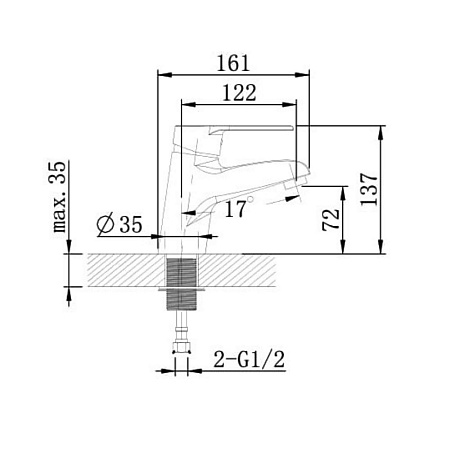 Смеситель Agger Right A2902100 для раковины