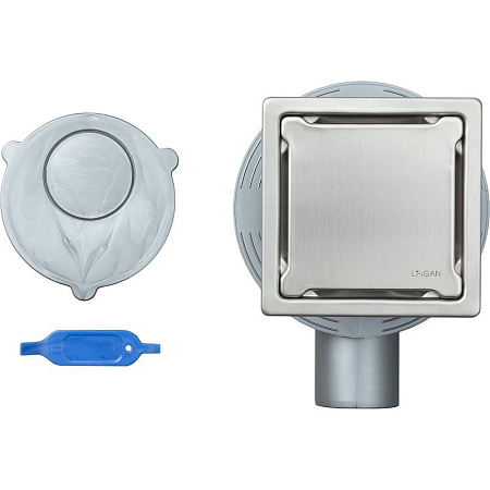 Душевой трап Logan L003-110 11х11 нержавеющая сталь