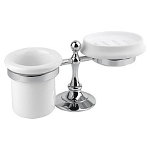 Мыльница Cezares Olimp OLIMP-STT-01-M хром/металл со стаканом