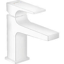 Смеситель Hansgrohe Metropol 100 32500700 для раковины, с клапаном push-open, матовый белый