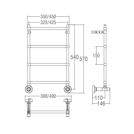 Полотенцесушитель водяной Margaroli Mini 34424504CRN хром
