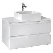 Тумба с раковиной Jacob Delafon Madeleine EB2083-J5 80 со столешницей и подсветкой, белый глянец