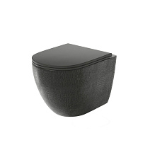 Унитаз подвесной Grossman GR-4455BBLS безободковый, с тонкой крышкой-сидением, черный Унитаз подвесной Grossman GR-4455BBLS безободковый, с тонкой крышкой-сидением, черный