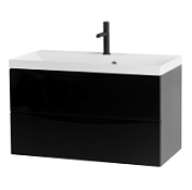Тумба с раковиной BelBagno Marino MARINO-900-2C-SO-NL-P+BB900/450-LV-MR-AST 90 nero lucido