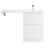 Тумба с раковиной BelBagno Lavanderia LAVANDERIA-580/1200-2C-PIA-BL 58 R Bianco Lucido
