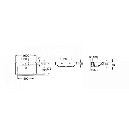 Раковина Roca Dama Senso 32751M000 100х47,5