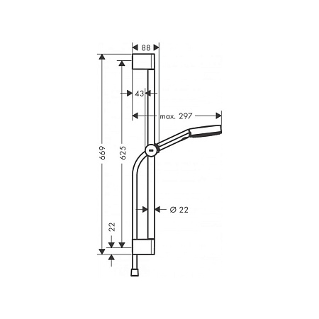 Душевой гарнитур Hansgrohe Pulsify Select S 24160000 хром