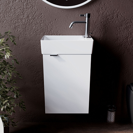 Тумба с раковиной Sancos Mini MN35WR белый глянцевый