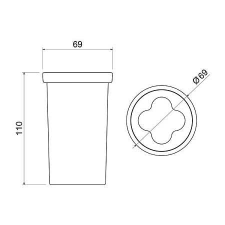 Стакан Timo Saona 13233/03 черный