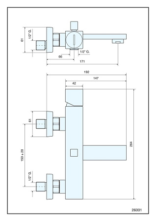 Смеситель Emmevi Siris 26001CR для ванны, хром