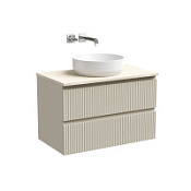Тумба с раковиной и столешницей Sancos Snob R 80 SNR80CE+TT80A2 Beige Soft/Kreman
