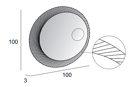 Зеркало Cezares 45011 100x100x3