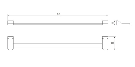 Полотенцедержатель RUSH Thira TR36531В хром