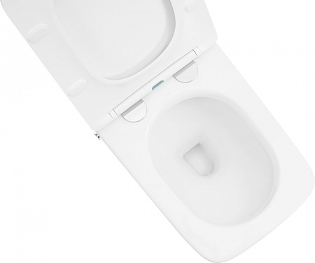 Унитаз приставной ABBER Rechteck AC1213P с импульсным смывом, белый