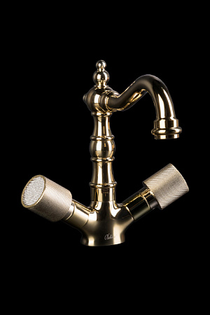 Смеситель Boheme Royal Cristal 292-Royal/CRST для раковины, золото