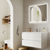Мебель для ванной Sancos Cento 90 CN90W белый глянцевый