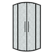 Душевой уголок Grossman Cosmo 301.K33.02.1010.21.02 98,5-100x98,5-100x195 шиншилла/черный матовый