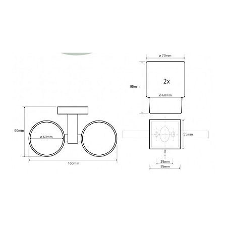 Стакан Bemeta Beta 132110022 двойной