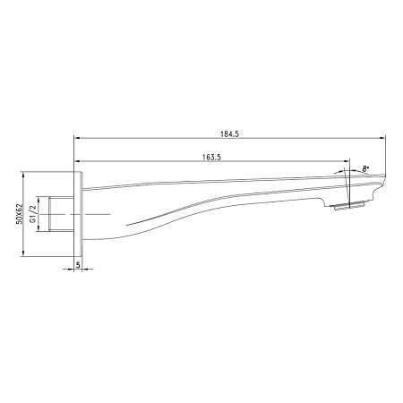 Излив Lemark LM5981CW для ванны, хром, белый