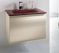 Тумба с раковиной Cezares Gliss 70 tortora laccato lucido