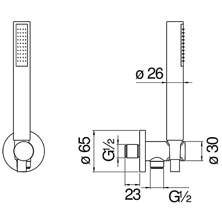 Душевой гарнитур Nobili AD146/32RCP красное золото