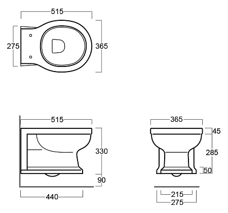 Унитаз подвесной Simas Londra LO918bi белый/бронза