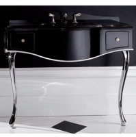 Консоль с раковиной Devon&Devon Audrey DEAUDRNMACR/DBcprPW/LS-SWINDON/3F черный корпус