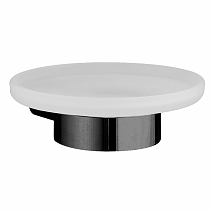 Мыльница Cisal System SY09060040 подвесная, матовое стекло/черный матовый Мыльница Cisal System SY09060040 подвесная, матовое стекло/черный матовый