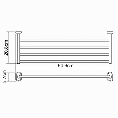 Полотенцедержатель WasserKRAFT Oder K-3011 хром