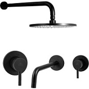 Душевой комплект Paffoni Light KITLIG011NO006 черный матовый