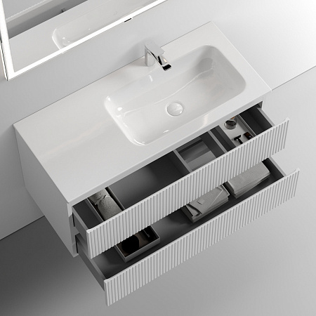 Тумба с раковиной Sancos Snob T SNT100RW Bianco