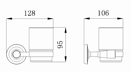 Держатель зубных щеток одинарный RUSH Balearic BA39310 хром