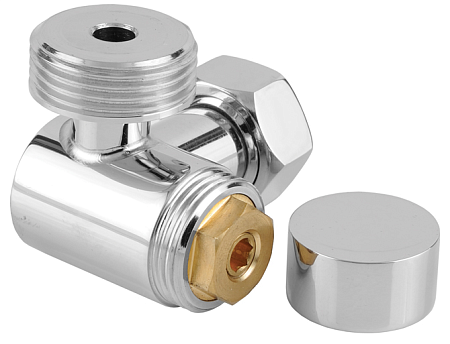 Вентиль Сунержа 00-1302-0134 3D левый, под шестигранник, хром