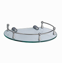 Полка WasserKRAFT K-566 стеклянная, хром Полка WasserKRAFT K-566 стеклянная, хром