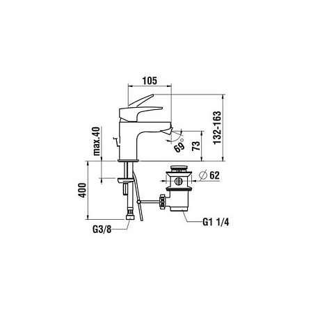 Смеситель Laufen Laurin HF500710100000 для биде, хром