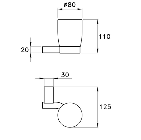 Держатель для стакана Stella Bamboo BT 10026 CR00 хром