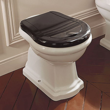 Унитаз приставной Kerasan Retro 101001 вертикальный выпуск, фурнитура золото