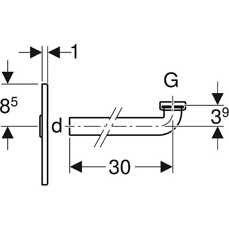 Сифон Geberit 115.416.21.1 для раковины, хром