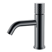 Смеситель Boheme Stick 121-SGM для раковины, ручка Diamond, оружейная сталь глянцевая