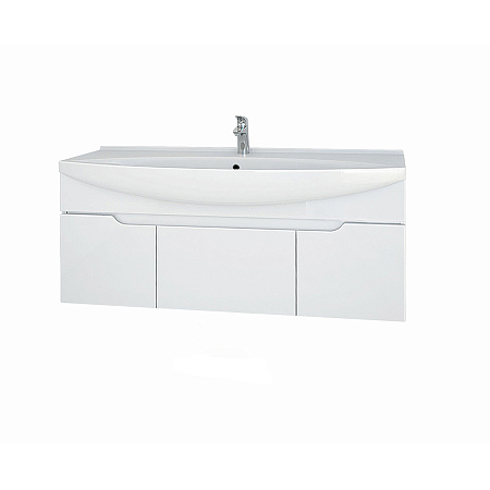 Тумба с раковиной Dreja Laguna 120 белый глянец