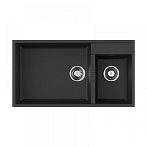 Кухонная мойка Omoikiri Tedori 85-2-U-BL 85х46.5 черный Кухонная мойка Omoikiri Tedori 85-2-U-BL 85х46.5 черный