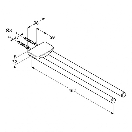 Полотенцедержатель Kludi Ambienta 5397705 хром