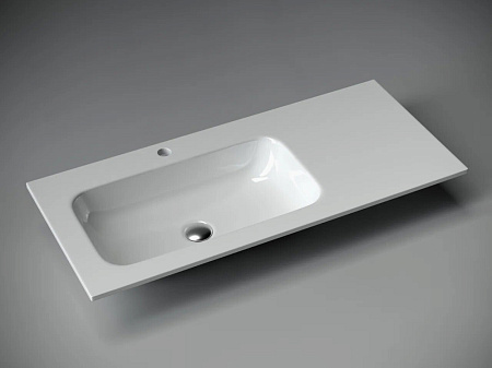 Раковина накладная Ceramicanova Grace CN7014 102x47x15 чаша слева, белый