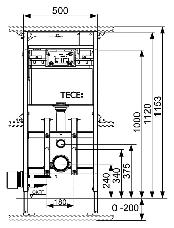 Система инсталляции для унитазов Tece TECElux 9600200
